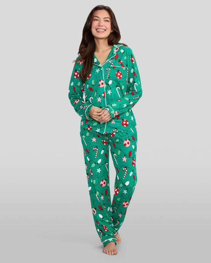 Women's Holly Jolly Lapel Pajama Set
