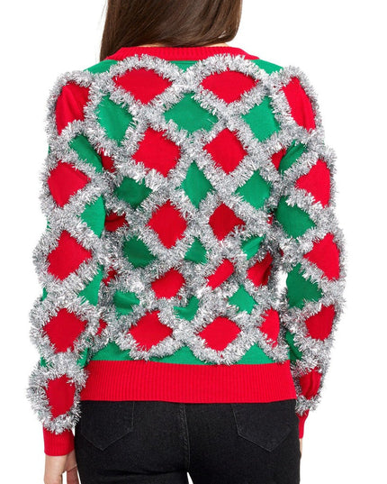 Women's Tacky Tinsel Cardigan Sweater