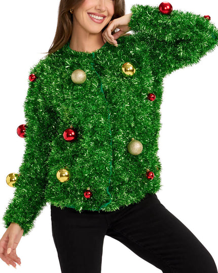 Women's Bristle Babe Ugly Christmas Cardigan Sweater