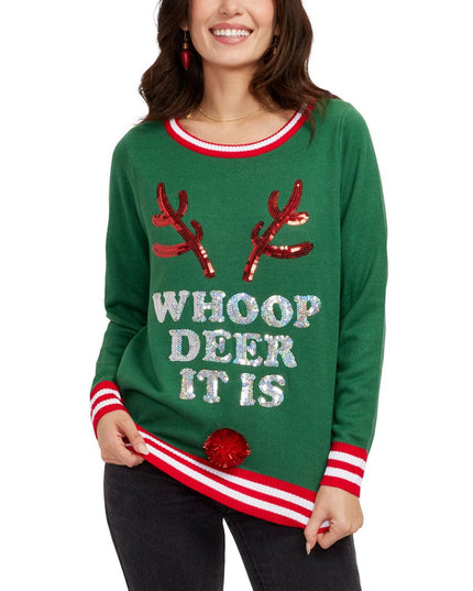 Women's Whoop Deer It Is Ugly Christmas Sweater