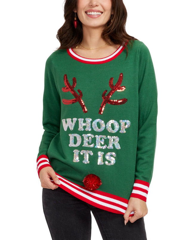 Women's Whoop Deer It Is Ugly Christmas Sweater