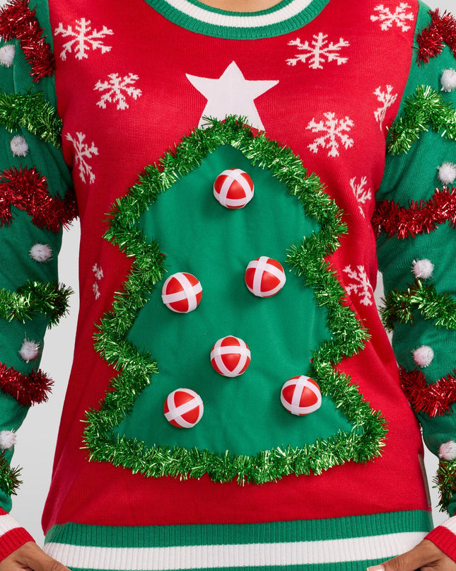 Women's Deck the Halls Game Ugly Christmas Sweater