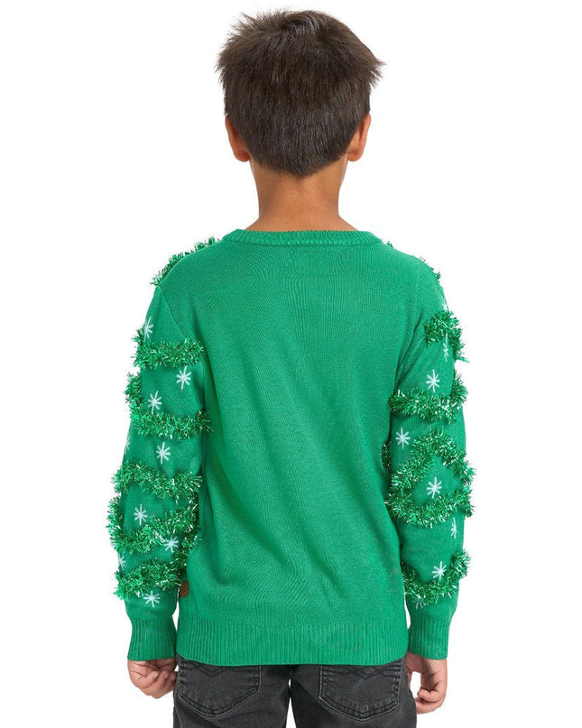 Boy's Gaudy Garland Ugly Christmas Sweater