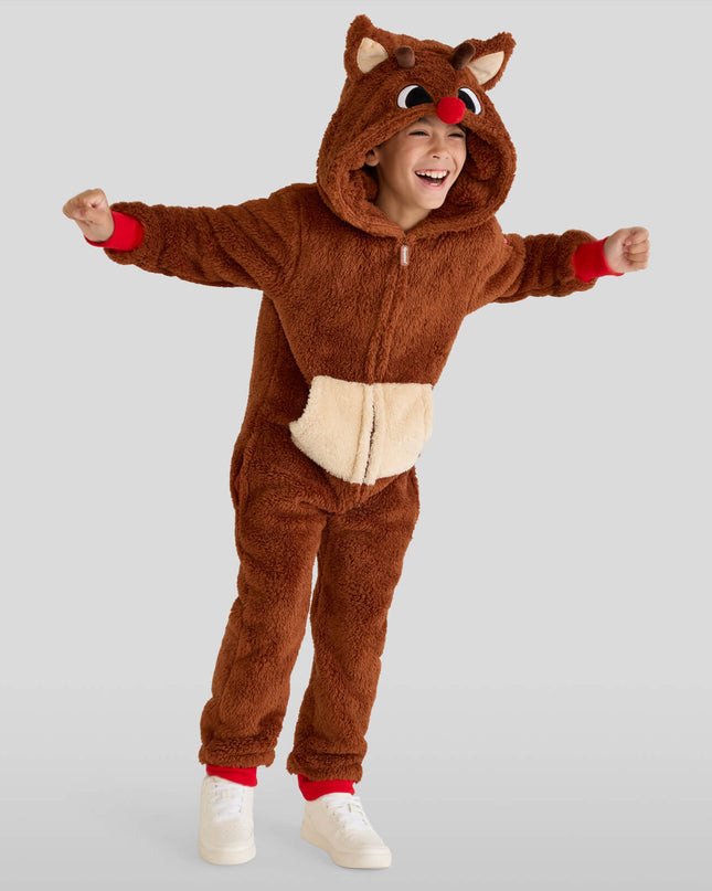 Boy's Rudolph Sherpa Jumpsuit