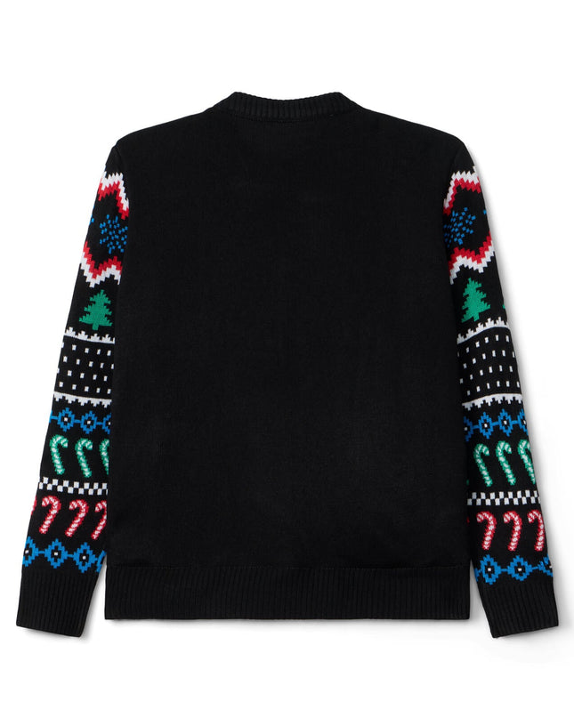 Girl's Fair Isle Rudolph Light Up Christmas Cardigan Sweater
