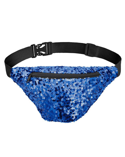 Blue Sequin Fanny Pack