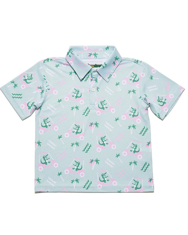 Toddler Boy's Golf Cart Gator Golf Polo