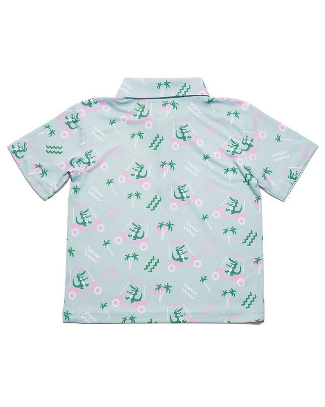 Toddler Boy's Golf Cart Gator Golf Polo