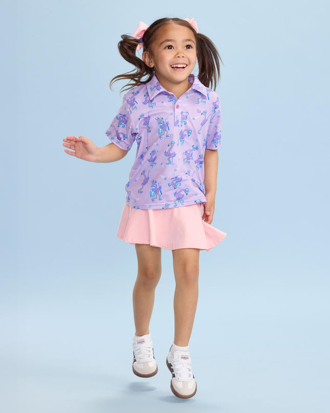 Toddler Girl's Flamingo Fiasco Golf Polo