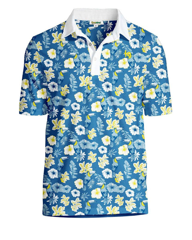 Men's Blue Botanics Polo Shirt
