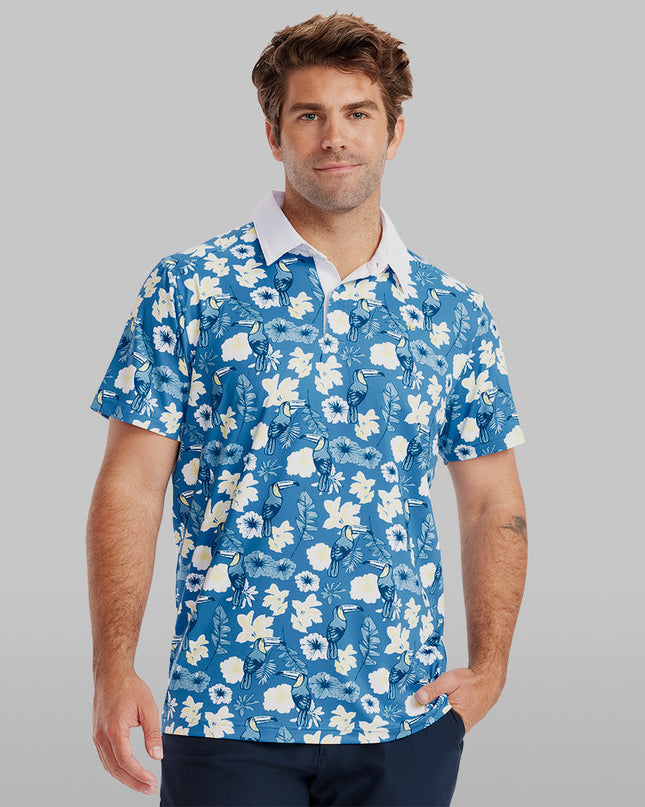 Men's Blue Botanics Golf Polo