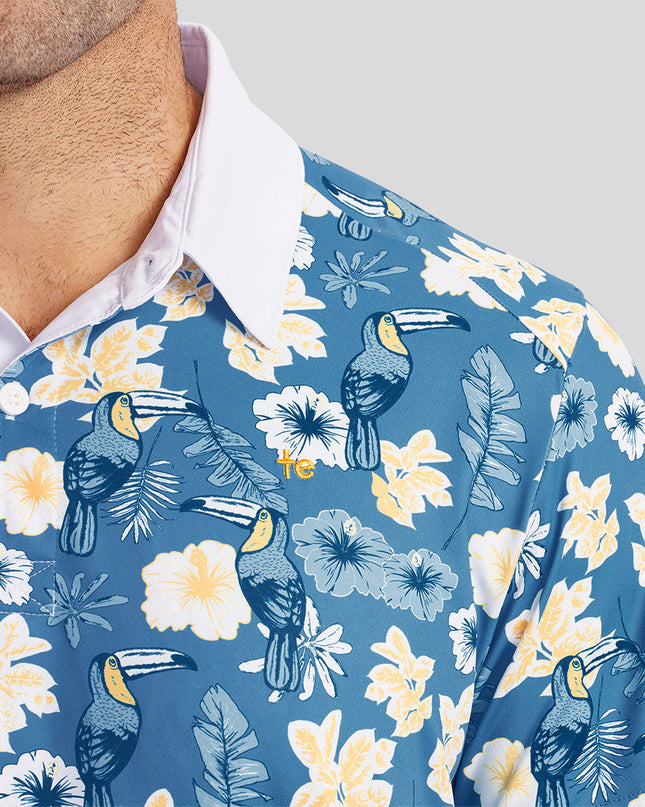 Men's Blue Botanics Pickleball Shirt