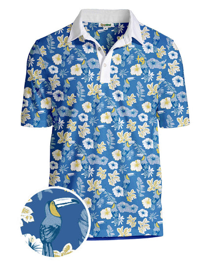 Men's Blue Botanics Polo Shirt