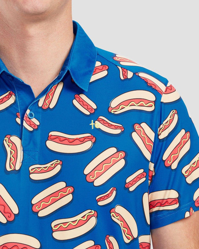 Men's Hot Dog Disc Golf Polo