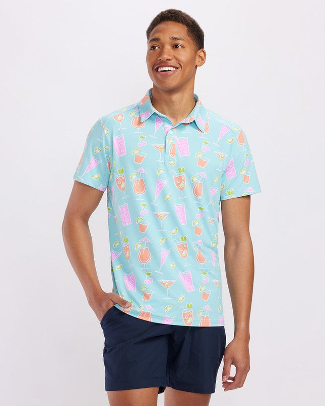 Men's Cocktail Caddy Disc Golf Polo