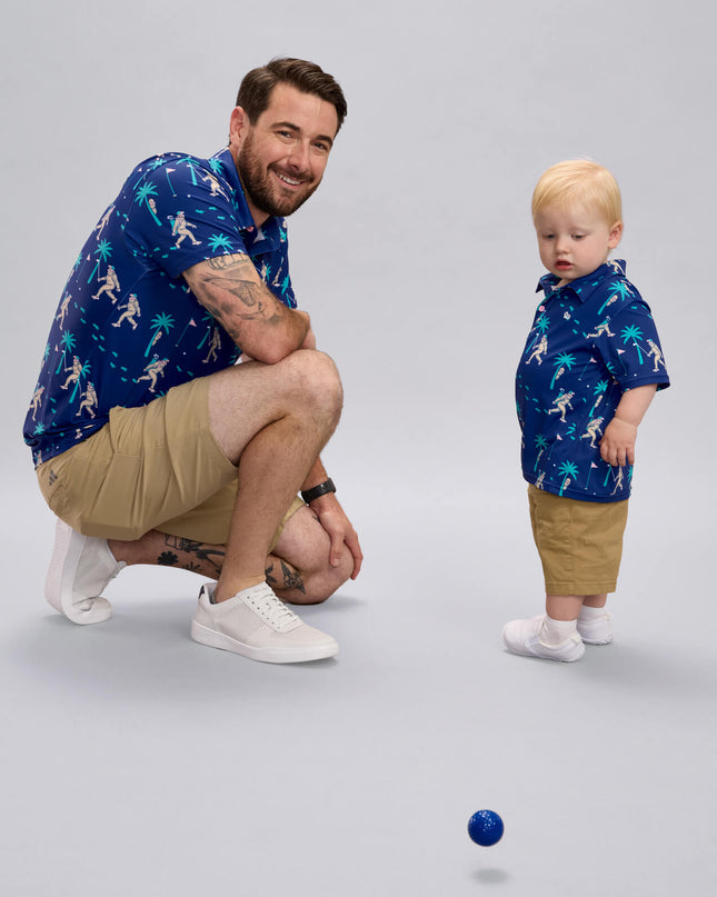 Toddler Boy's Bigfoot Bogey Golf Polo