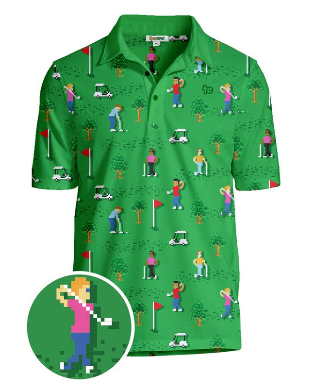 Men's 8-Bit Birdie Golf Polo