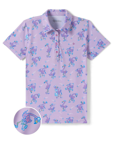 Women's Flamingo Fiasco Short-Sleeve Golf Polo