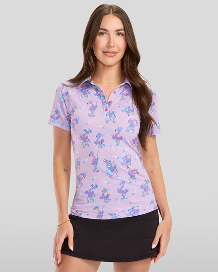 Women's Flamingo Fiasco Short-Sleeve Golf Polo