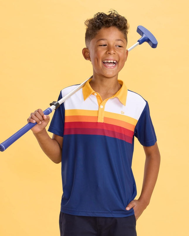 Boy's Slice of Sunset Golf Polo
