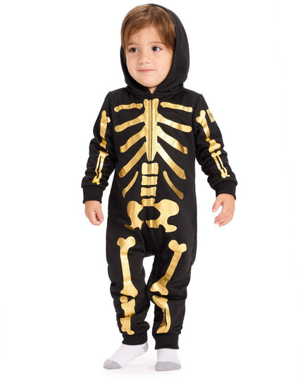 Toddler Boy's Gold Skeleton Costume