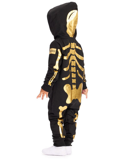 Toddler Girl's Gold Skeleton Costume