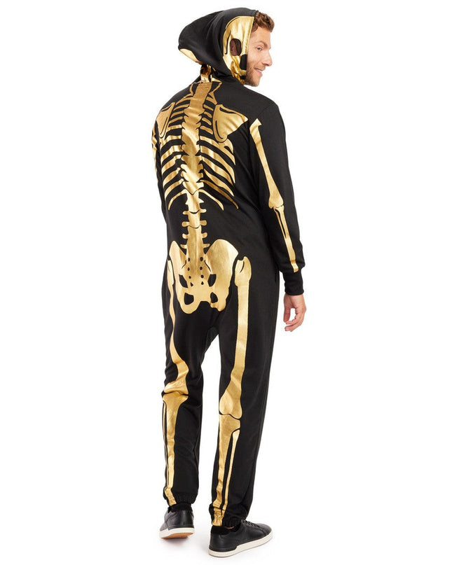 Men's Gold Skeleton Costume