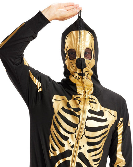 Men's Gold Skeleton Costume