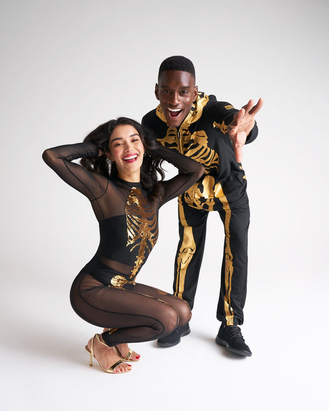 Gold Skeleton Couples Costumes