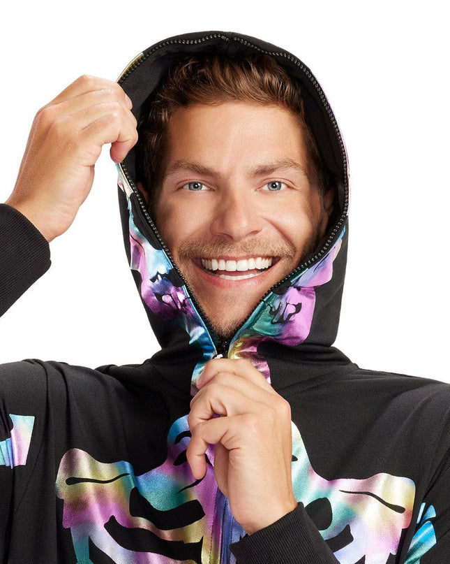 Men's Iridescent Skeleton Costume