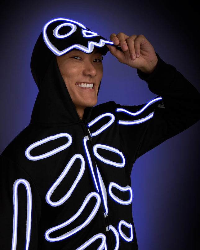 Men's Neon LED Skeleton Costume
