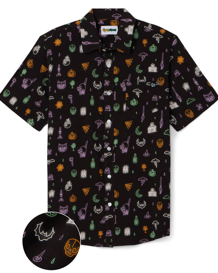 Men's Black Magic Button Down Shirt