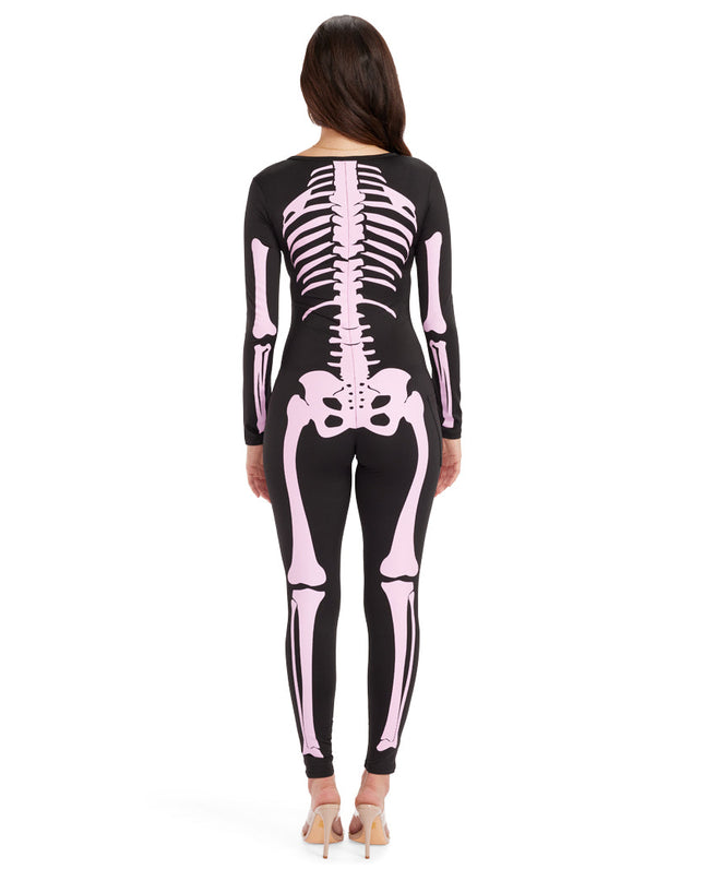 Pink Skeleton Bodysuit Costume