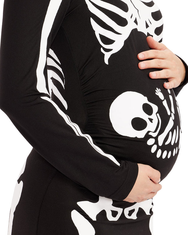 Pregnant Skeleton Maternity Costume Dress