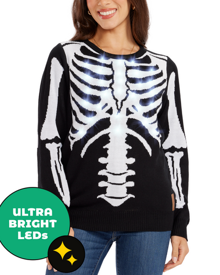 Women's Skeleton Light Up Sweater