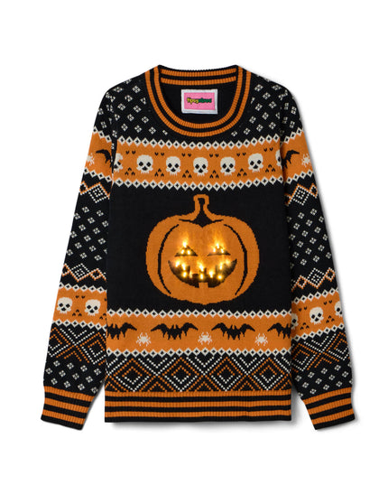 Women's Pumpkin Light Up Halloween Sweater