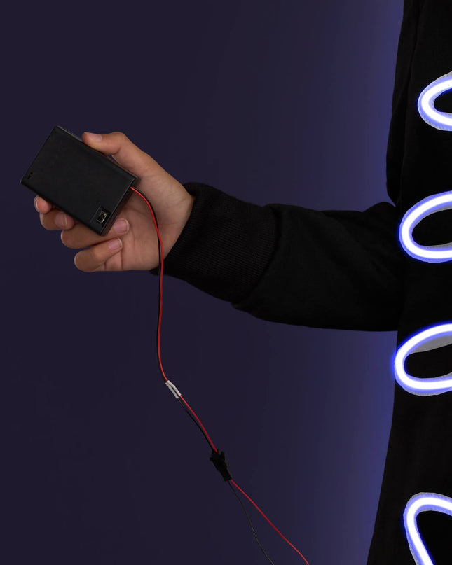 Girl's Neon LED Light Up Skeleton Costume