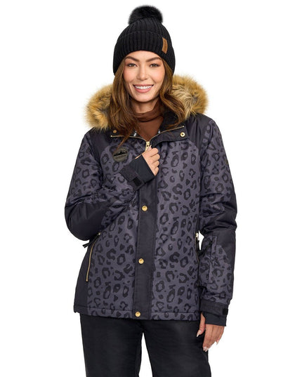 Women's Midnight Leopard Winter Jacket