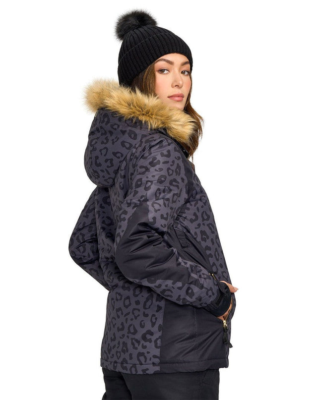 Women's Midnight Leopard Winter Jacket