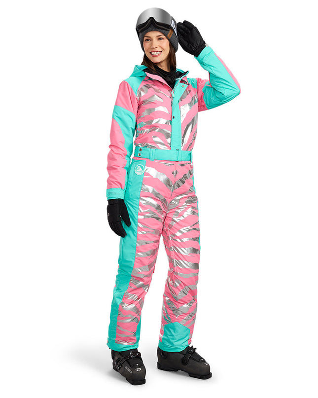 Women's Electric Zebra Snow Suit