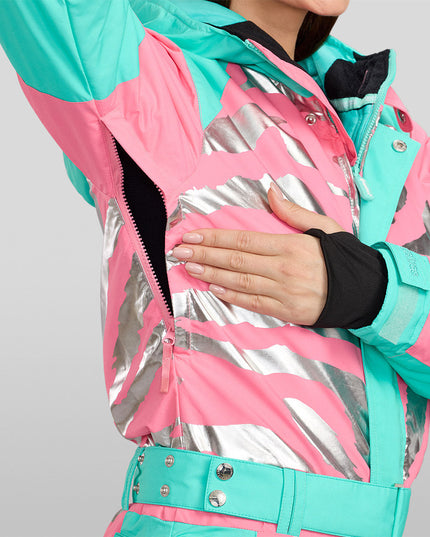 Women's Electric Zebra Snow Suit
