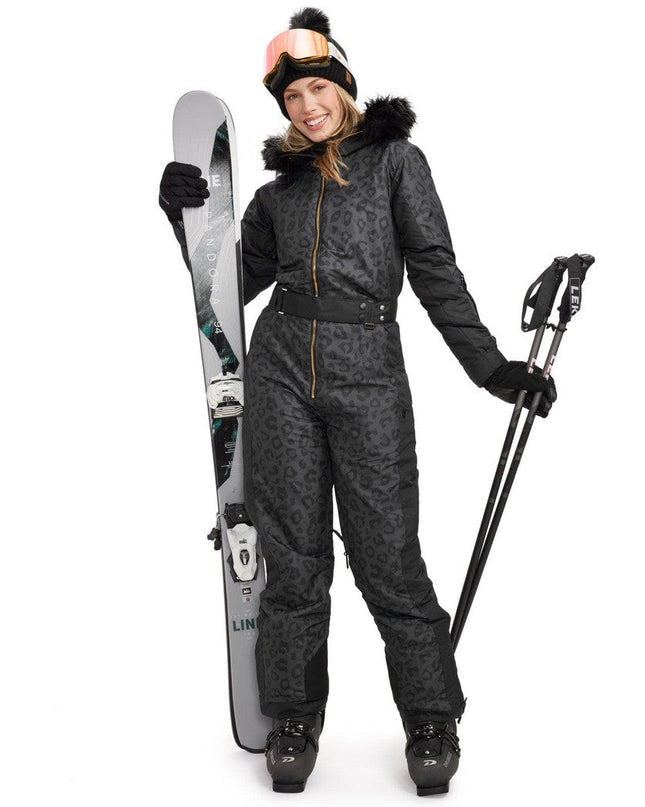 Women's Midnight Leopard Ski Suit