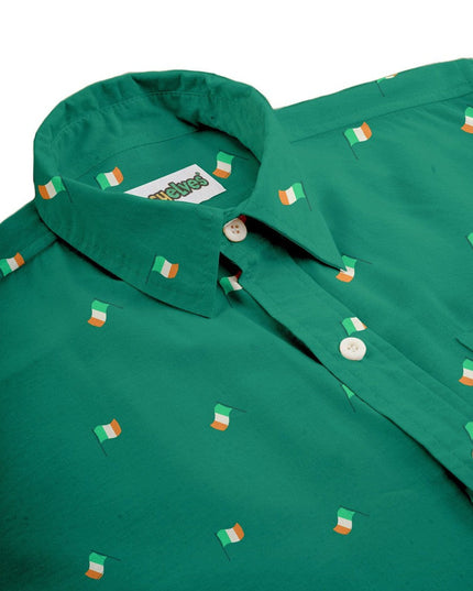 Men's Irish Flag All Over Button Down Shirt