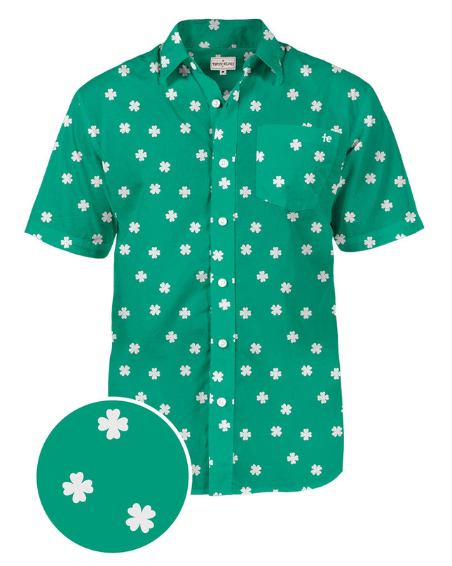 Men's Green Crushin' Clovers Button Down Shirt