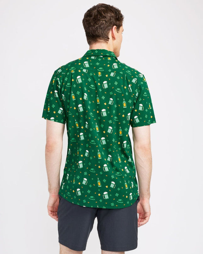 Men's Ice Cold Clover Button Down Shirt