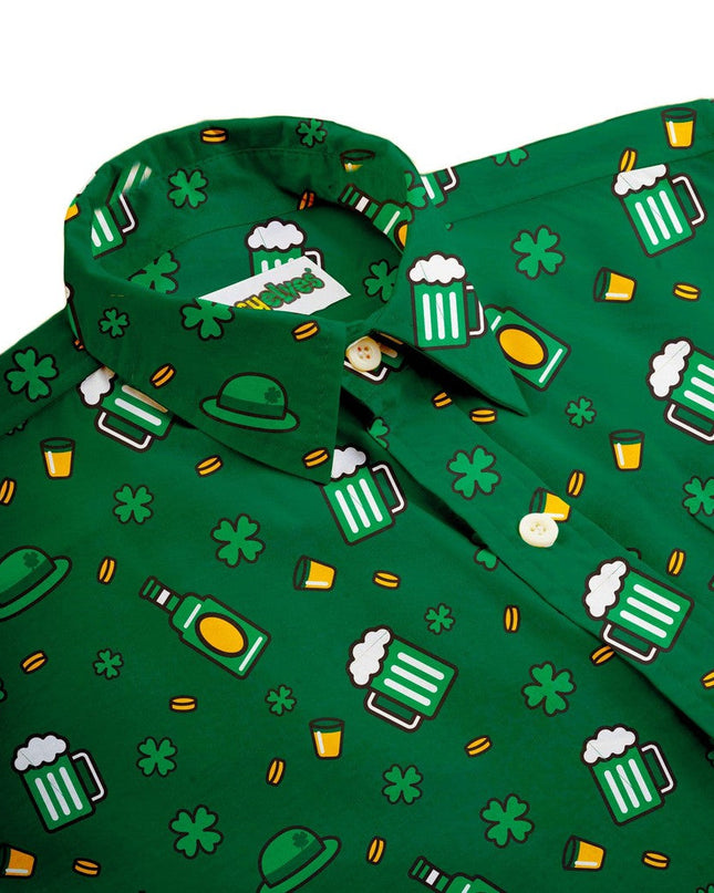 Men's Ice Cold Clover Button Down Shirt