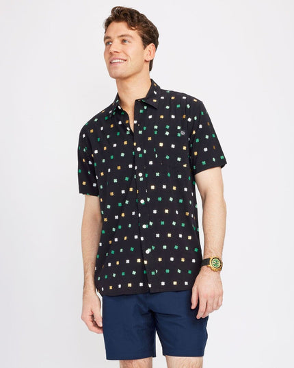 Men's Gold Foil Button Down Shirt