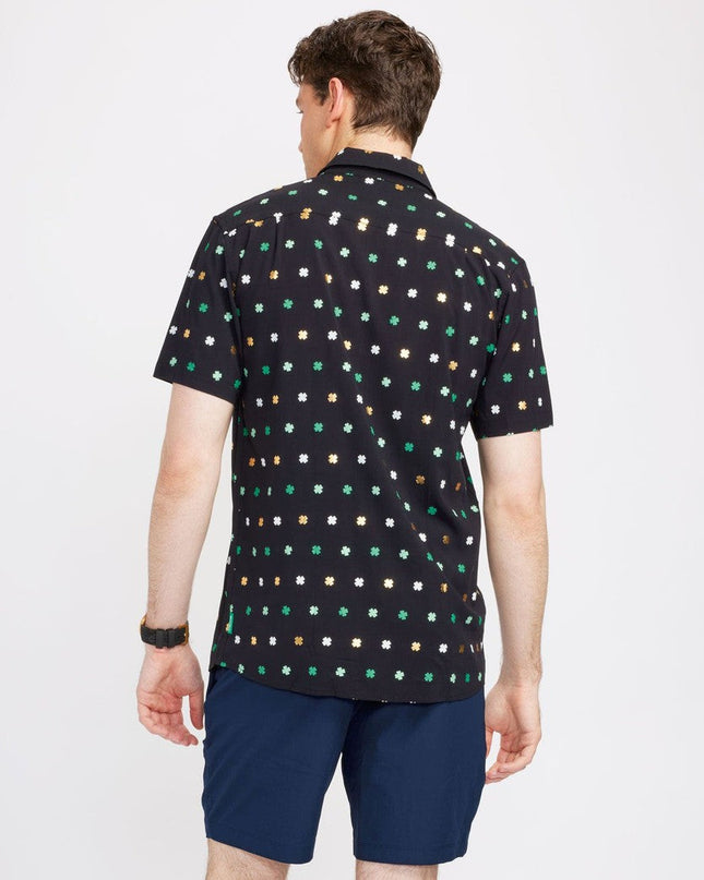 Men's Gold Foil Button Down Shirt