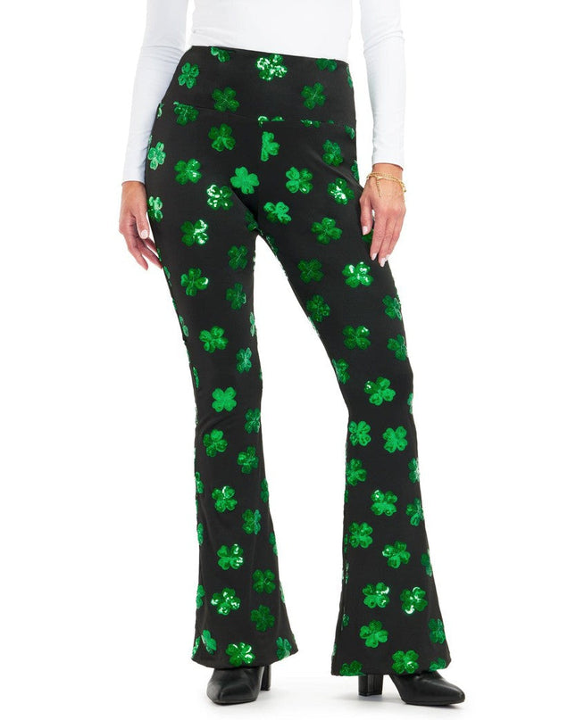Sequin So Hard Clover Flare Leggings