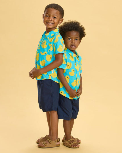 Toddler Boy's Rubber Ducky Hawaiian Shirt